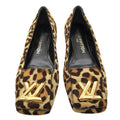 Louis Vuitton Ballet Shoes Shake Line Ballerina Calf Hair Leopard Print Lvlogo