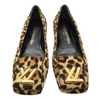 Louis Vuitton Ballet Shoes Shake Line Ballerina Calf Hair Leopard Print Lvlogo