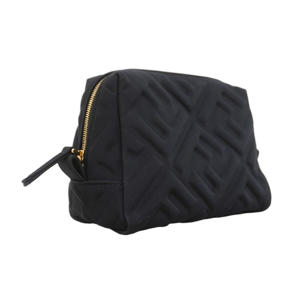 Fendi Pouch FF Embossed Nylon Black Gold — view 2