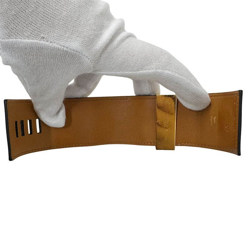 Hermes Bangle ed Collierd Chien Calf Black Gold Hardware Size XS — view 9