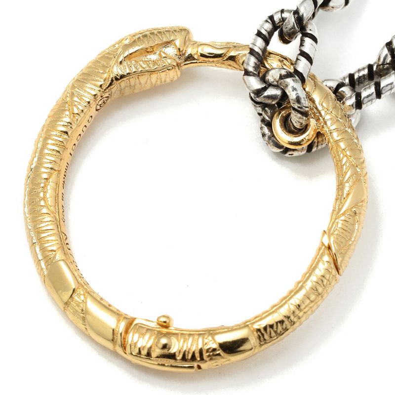 Gucci Necklace Gold Snake Ring Silver — view 9