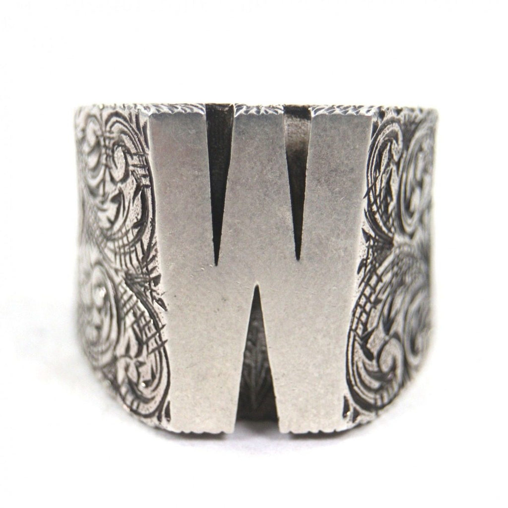 Gucci Arabesque Alphabet Letter Ring Silver XL Weight — view 2