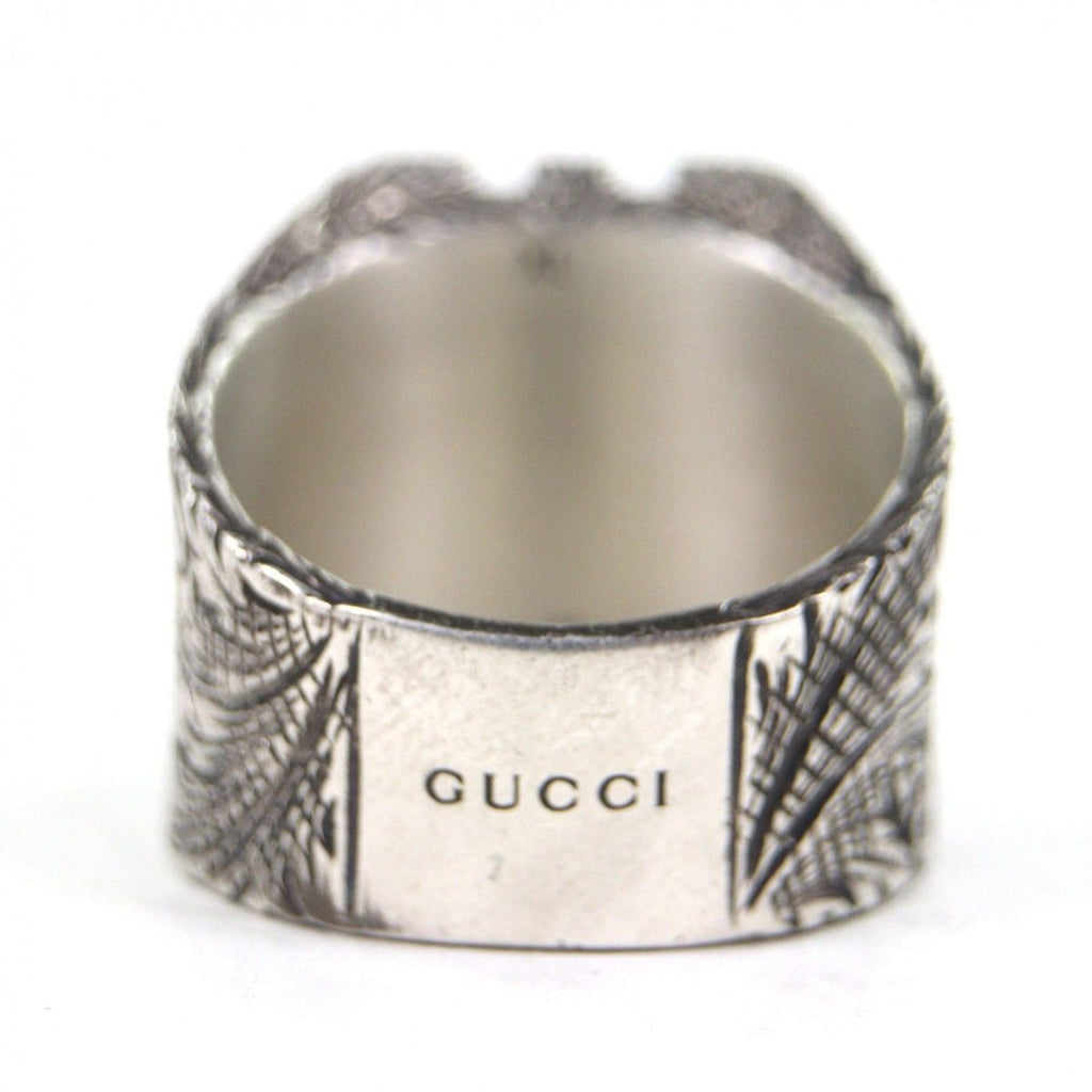 Gucci Arabesque Alphabet Letter Ring Silver XL Weight — view 5