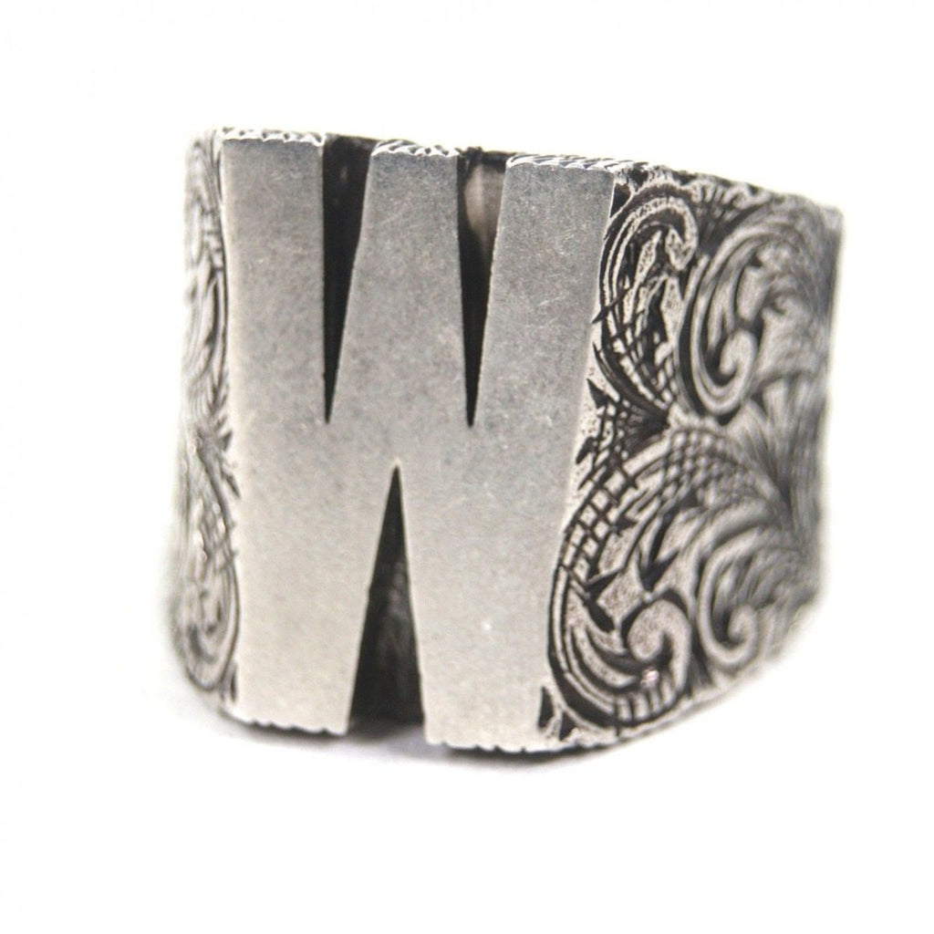 Gucci Arabesque Alphabet Letter Ring Silver XL Weight