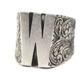 Gucci Arabesque Alphabet Letter Ring Silver XL Weight