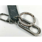 Louis Vuitton Key Holder LV Signature Chain Black Silver Monogram Ring — view 5