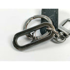 Louis Vuitton Key Holder LV Signature Chain Black Silver Monogram Ring — view 6