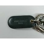 Louis Vuitton Key Holder LV Signature Chain Black Silver Monogram Ring — view 7