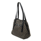 Gucci Drawstring Tote Brown Black GG Canvas — view 2