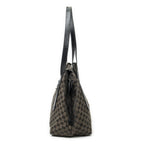Gucci Drawstring Tote Brown Black GG Canvas — view 3