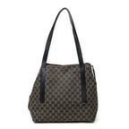 Gucci Drawstring Tote Brown Black GG Canvas — view 5
