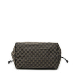 Gucci Drawstring Tote Brown Black GG Canvas — view 6