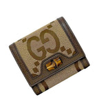 Gucci Bifold Wallet Diana Compact Beige Brown Jumbo GG
