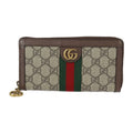 Gucci Ophidia Long Wallet Leather Beige Ebony Red Green