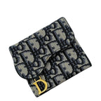 Dior Trifold Wallet Navy Blue