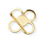 Louis Vuitton Pin Brooch Monogram Flower Gold Pearl Motif — view 4