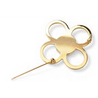Louis Vuitton Pin Brooch Monogram Flower Gold Pearl Motif — view 6
