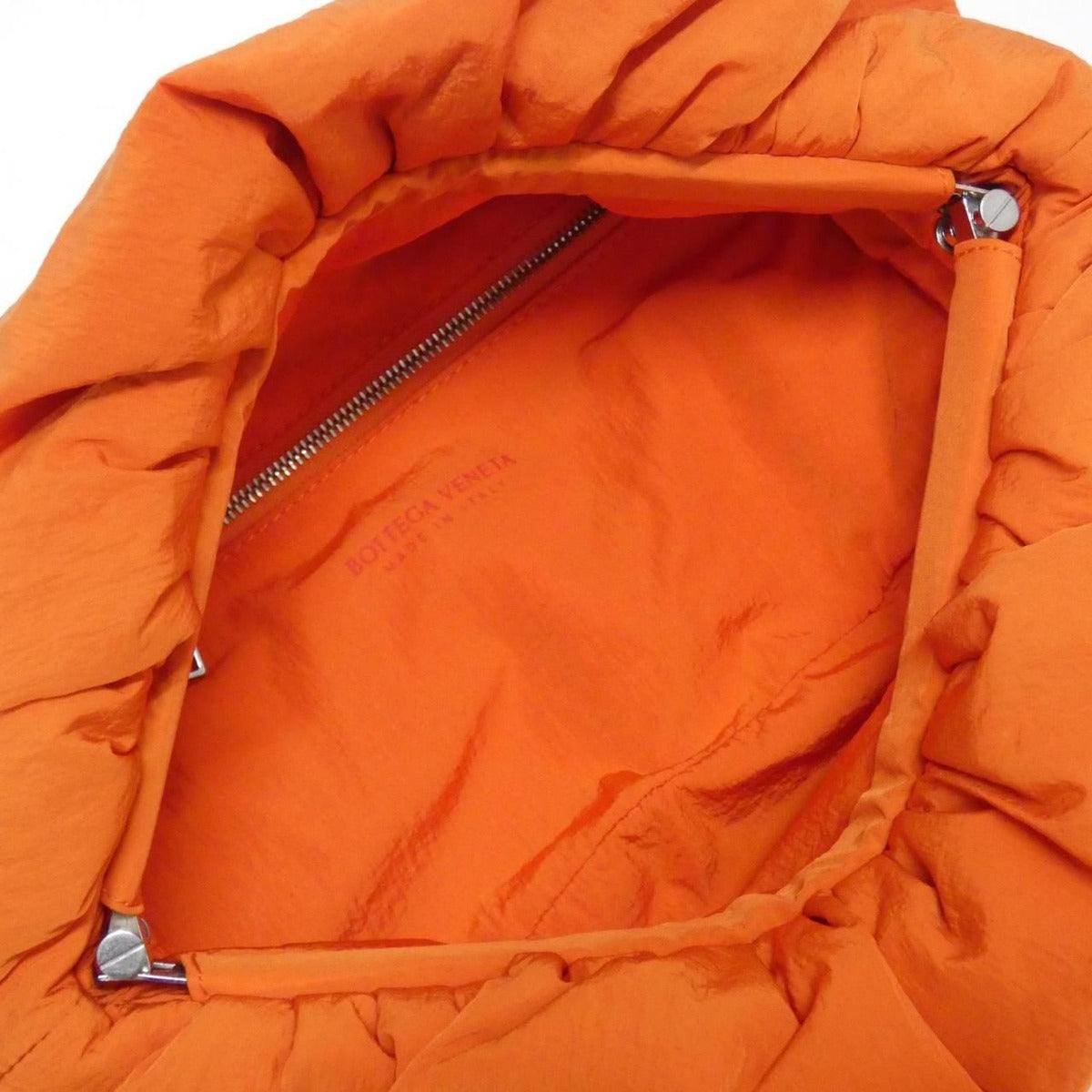 Bottega Veneta Shoulder Bag Nylon Silver Orange — view 6