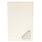 Prada Saffiano Triangle White Card Case