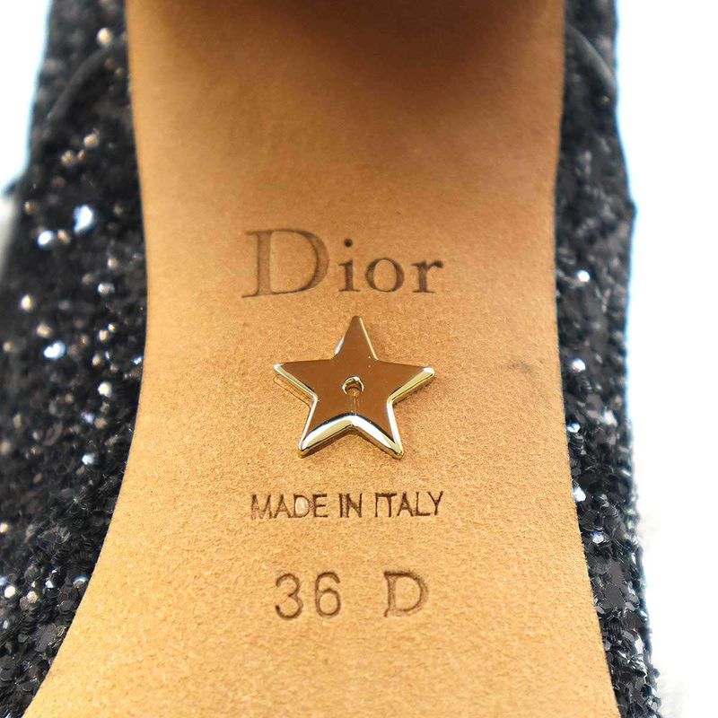 Christian Dior D-Circus Glitter Heel Boots Black 36 — view 7