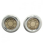 Hermes Earrings Clou de Selle 18K Gold X