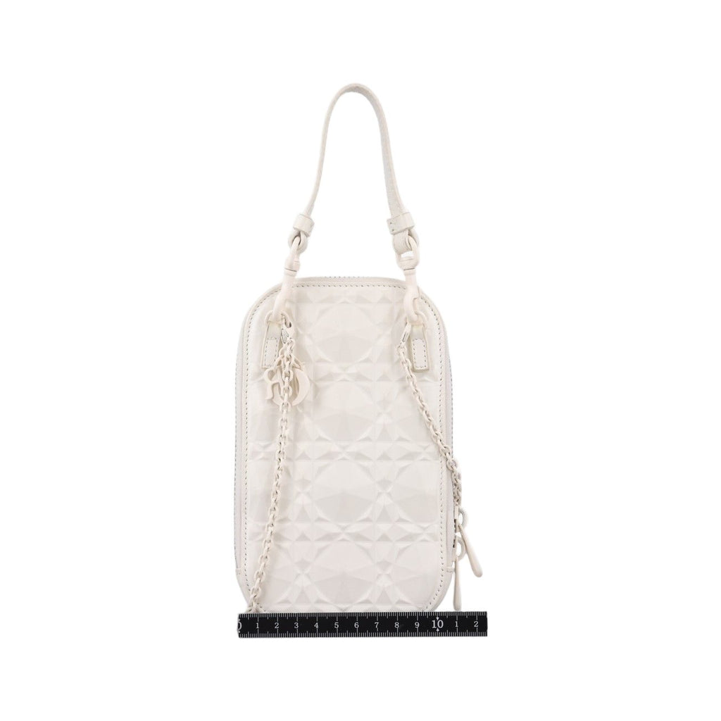 Dior Lady Lindy All White Leather Handbag — view 2