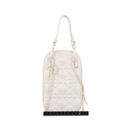 Dior Lady Lindy All White Leather Handbag — view 2