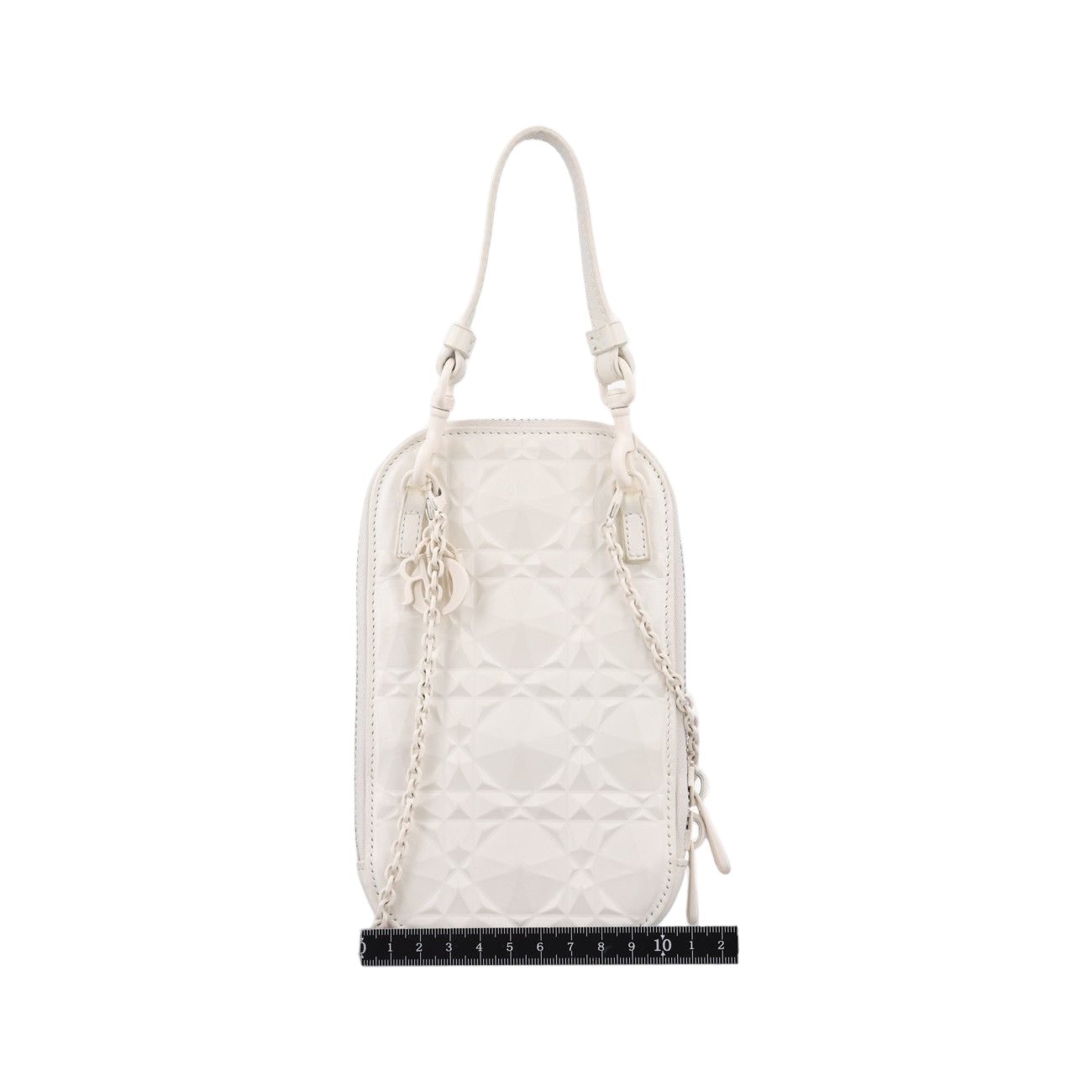 Dior Lady Lindy All White Leather Handbag — view 2