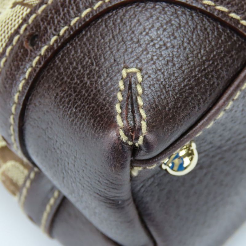Gucci Handbag Horsebit Canvas Leather Beige Brown Gold Hardware Casual — view 5
