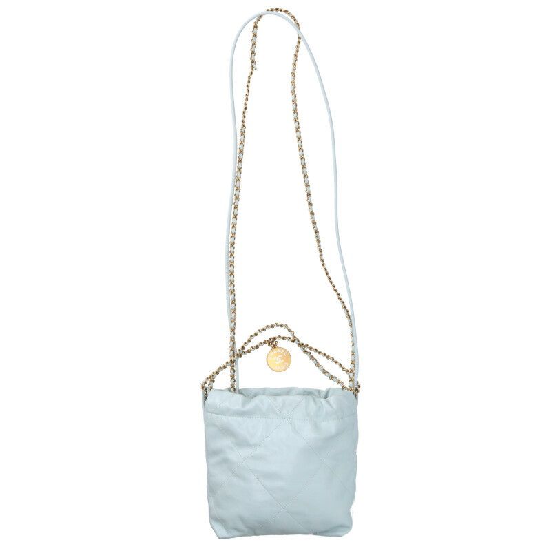 Chanel 22 Leather Quilted Chain Shoulder Bag — view 2