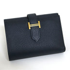 Hermes Bearn Combination Blue Navy Gold Epsom