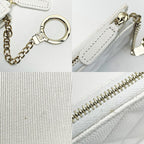 Chanel Quilted Ap0221 White Coco Mark Coin Case Key Caviar Leather — view 7