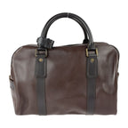 Louis Vuitton Carryall Boston Bag Leather Cafe Dark Brown Utah Travel