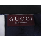 Gucci Ribbon Scarf Neck Bow Multicolor Silk Horsebit GG Pattern New — view 5