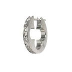 Louis Vuitton Hoop Earrings Empreinte Diamond 18k WG White Gold One Side Single