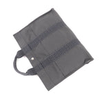 Hermes Her Line MM Serie Button Canvas Tote Bag Gray — view 8