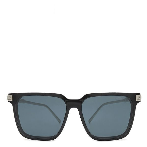 Louis Vuitton Sunglasses LV Rise Square 56 15 Acetate Metal Black Silver LV