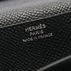 Hermes Bifold Wallet Bearn Souffle Black Leather — view 5