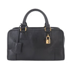 Loewe Amazona 28 Hand Bag Leather Black Gold