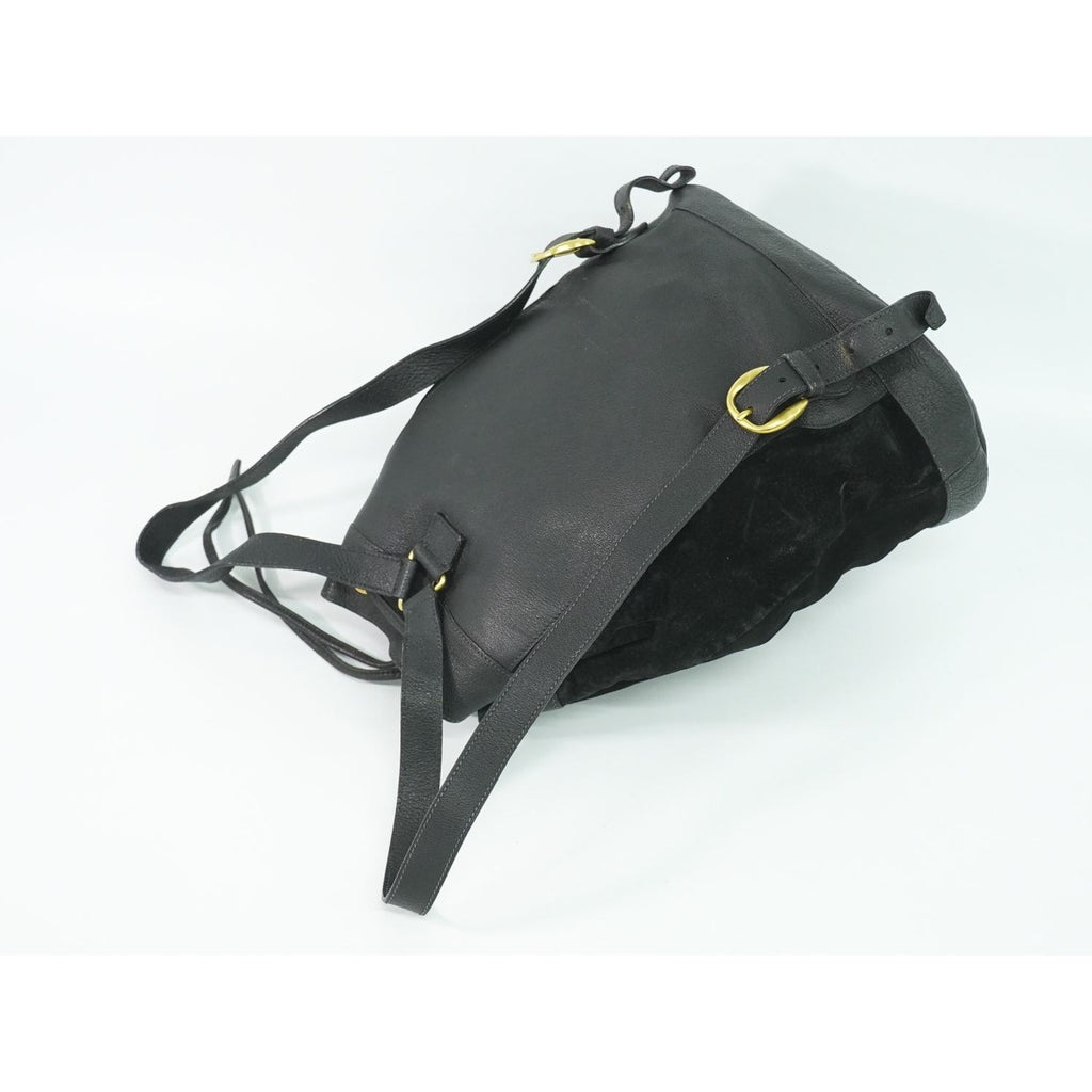 Gucci Bamboo Backpack Suede Leather Black — view 4
