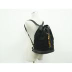 Gucci Bamboo Backpack Suede Leather Black — view 6