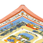 Hermes Pleats RE Tour a la Terre Return Silk Pink Scarf — view 4