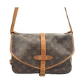 Louis Vuitton Monogram Saumur Shoulder Bag Brown