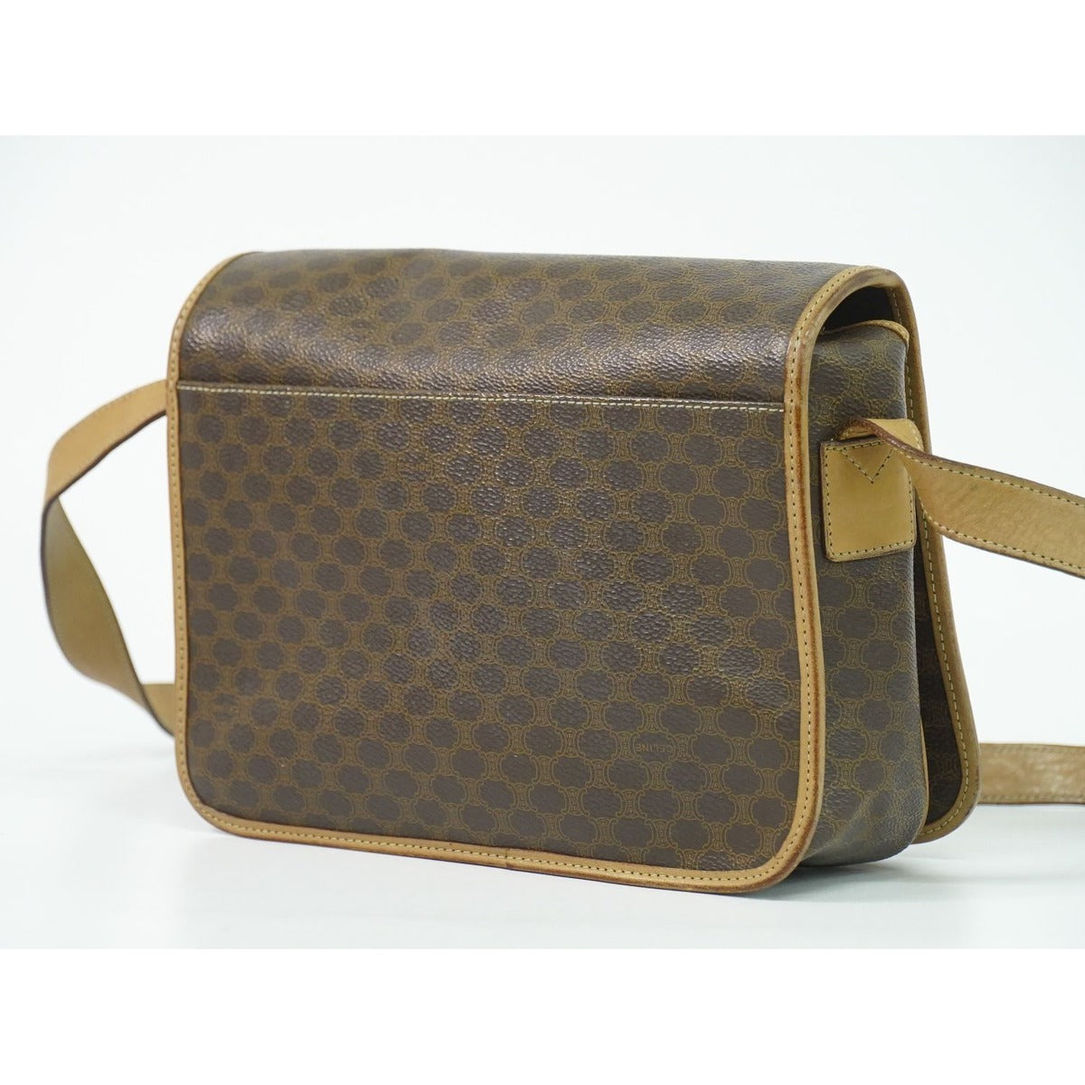 Celine Macadam Shoulder Bag Pochette Brown — view 2