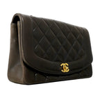 Chanel Shoulder Bag Diana Lambskin Black Gold — view 2