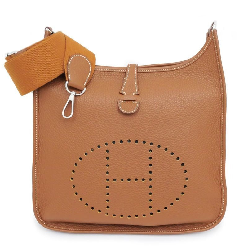 Hermes Evelyne 3 PM Gold Taurillon Clemence W Shoulder Bag Brown — view 2