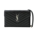 Saint Laurent Cassandra Envelope Chain Wallet Leather Black Shoulder Bag