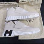 Hermes Bouncing Velcro Sneakers 38 White Beige — view 5