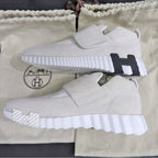 Hermes Bouncing Velcro Sneakers 38 White Beige — view 6