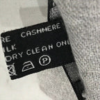 Chanel CC Logo Cashmere Blend Large Shawl Gray Scarf — view 8
